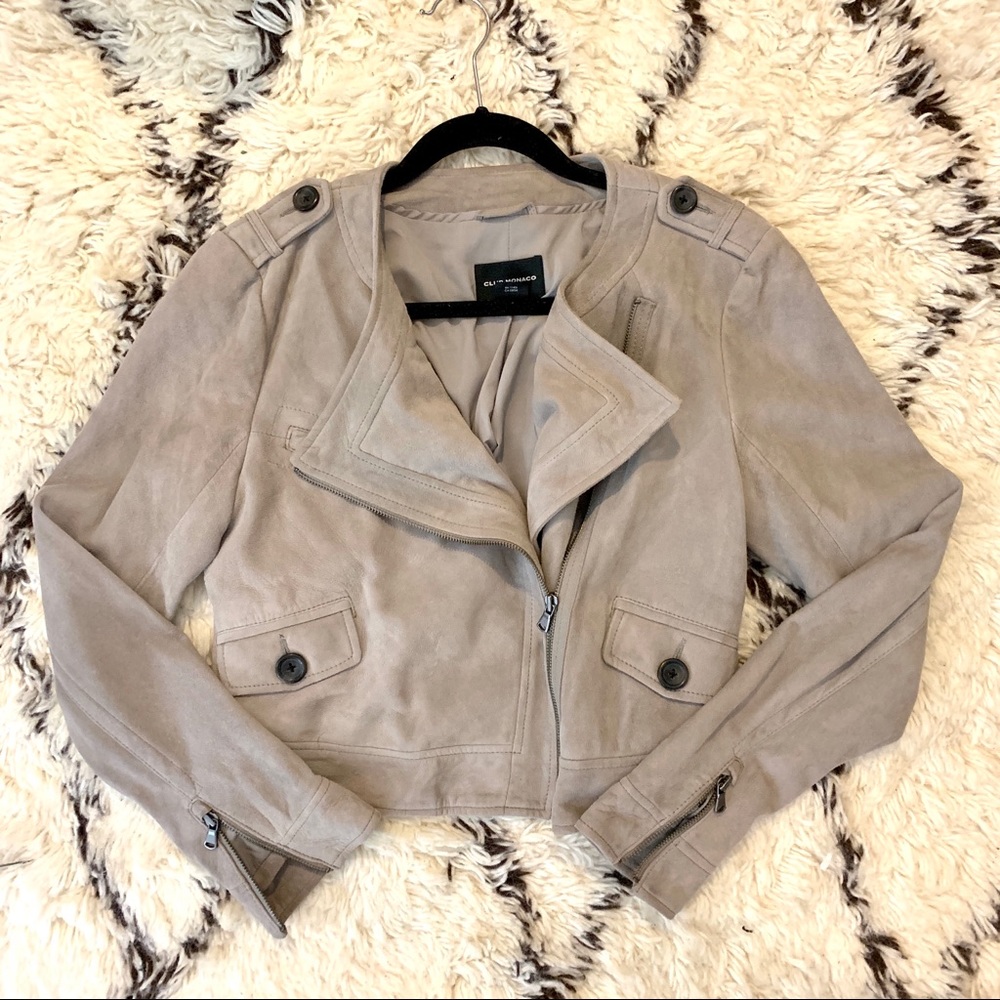 CLUB MONACO REAL SUEDE MOTO JACKET SIZE LARGE